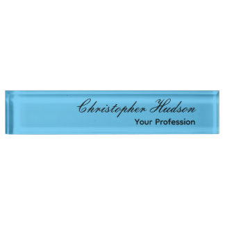 Porte-nom Pour Bureau Plat professionnel minimaliste moderne Ciel bleu