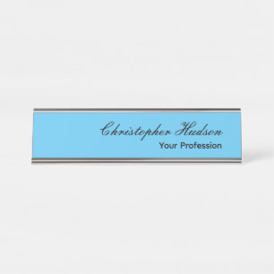 Porte-nom Pour Bureau Plat professionnel minimaliste moderne Ciel bleu