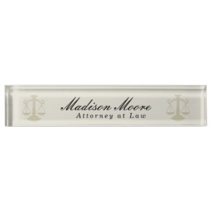 Porte-nom Pour Bureau Plate de nom de bureau de l'avocat professionnel e