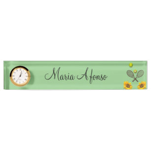 Porte-nom Pour Bureau Plate-forme du bureau de tennis de tournesol