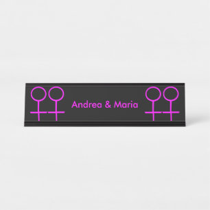 Porte-nom Pour Bureau Plate-forme personnalisée pour bureau lesbienne