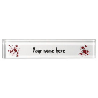 Porte-nom Pour Bureau Plats sanguins d'Halloween