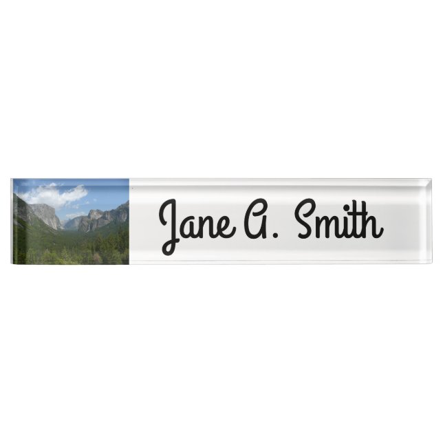 Porte-nom Pour Bureau Point d'inspiration dans le parc national Yosemite (Devant)