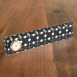 Porte-nom Pour Bureau Pois blancs, Motif à points Polka, points, pointil