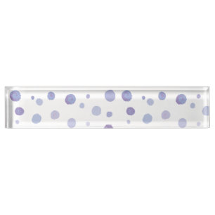 Porte-nom Pour Bureau pois peint à la main