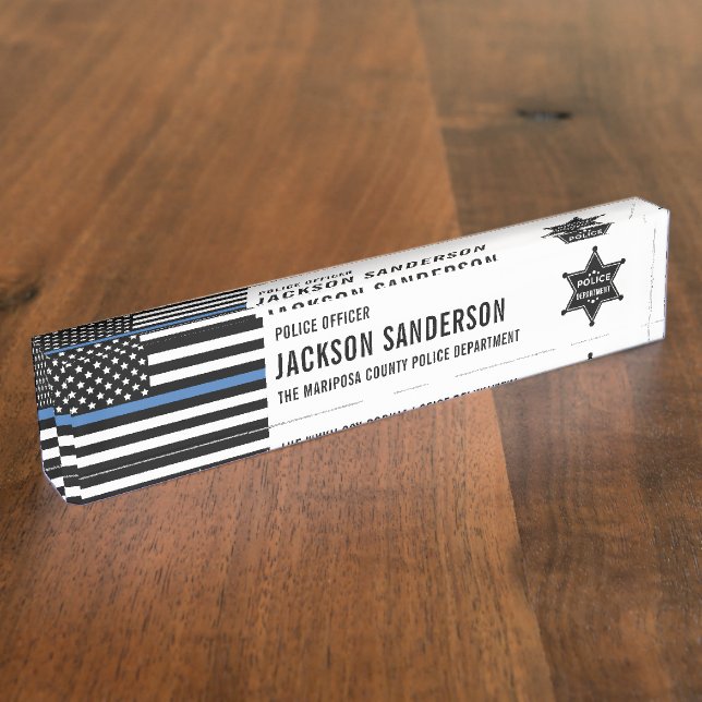 Porte-nom Pour Bureau Police Department Law Enforcement Sheriff Badge (Taille)