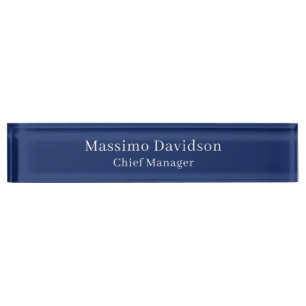 Porte-nom Pour Bureau Police Moderne Minimaliste Simple Serif Fonte