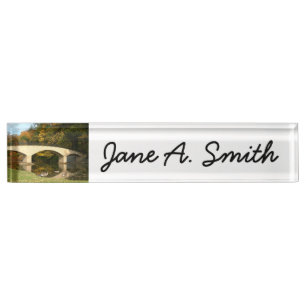 Porte-nom Pour Bureau Pont Rainbow à l'automne au Grove City College