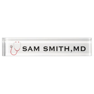 Porte-nom Pour Bureau Pour les médecins et les infirmières. Stethoscop