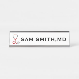 Porte-nom Pour Bureau Pour les médecins et les infirmières. Stethoscop