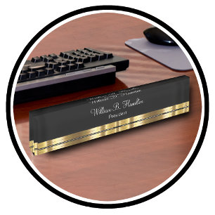 Porte-nom Pour Bureau Président Ou PDG De Classy Company