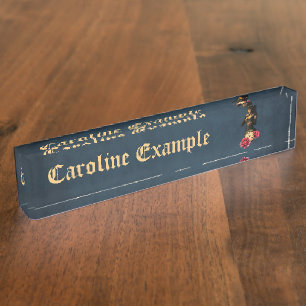 Porte-nom Pour Bureau Princesse des Horloges – Gardienne des Heures au C