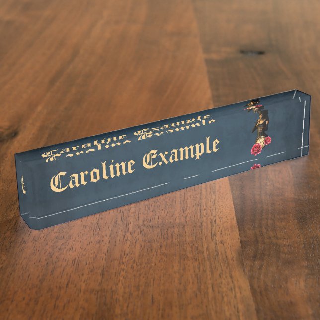 Porte-nom Pour Bureau Princesse des Horloges – Gardienne des Heures au C (Taille)