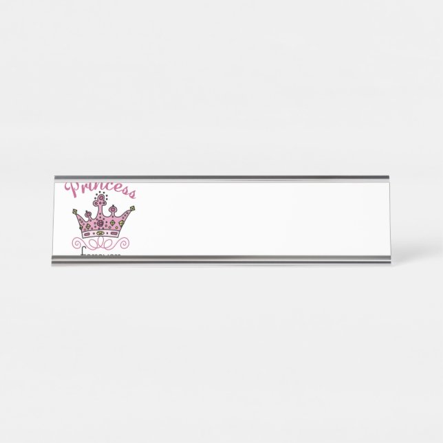 Porte-nom Pour Bureau Princesse Forever (Devant)