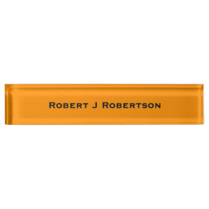 Porte-nom Pour Bureau Princeton Orange personnalisé