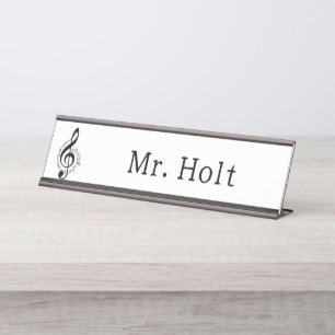 Porte-nom Pour Bureau Professeur De Musique Cadeau Musique Professeur Fi