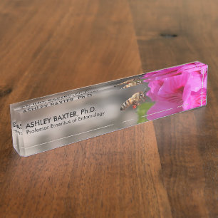 Porte-nom Pour Bureau Professeur Entomologie Insectes BeeKeeper Hobbyist