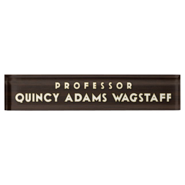 Porte-nom Pour Bureau Professeur Wagstaff Desk Nameplate (Devant)