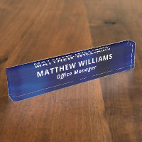 Professional Blue Faux Metal Custom