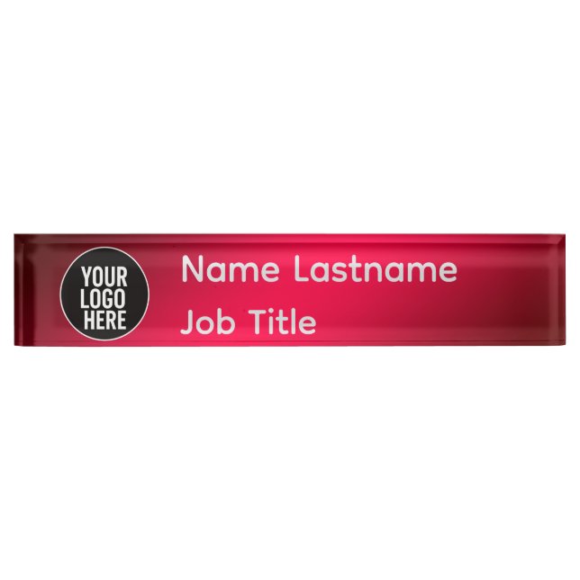 Porte-nom Pour Bureau Professional Office Desk Nameplate with Logo Space (Devant)