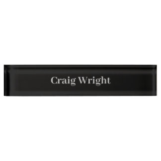 Porte-nom Pour Bureau Professionnel minimaliste Noir clair personnalisé