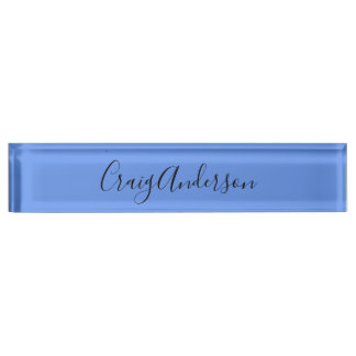 Porte-nom Pour Bureau Professionnel Plat Moderne Élégant Bleu de Cornoua