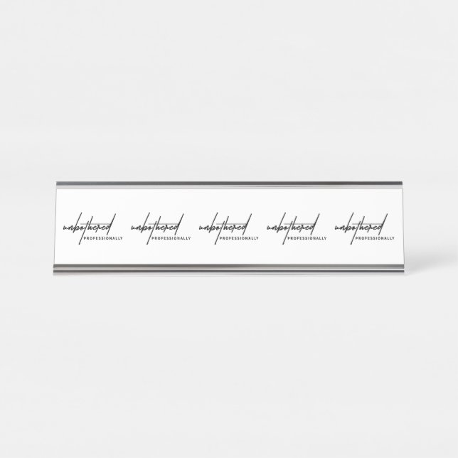 Porte-nom Pour Bureau Professionnellement imperturbable (Devant)