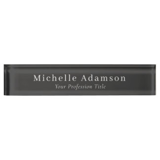 Porte-nom Pour Bureau Qualité Couleur Noir Professionnel Plat Moderne