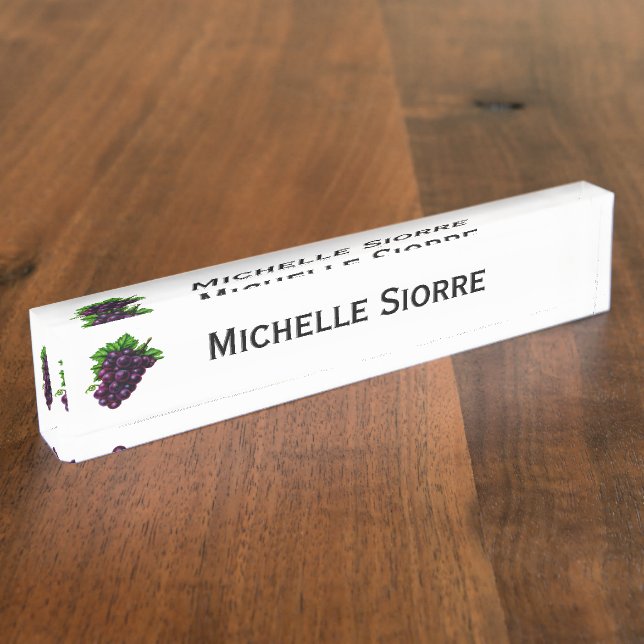 Porte-nom Pour Bureau Raisins de vin (Taille)