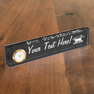 Porte-nom Pour Bureau Real Men Love Cats Celui-ci est blanc