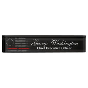 Porte-nom Pour Bureau Red Line Vintage Betsy Ross Drapeau américain