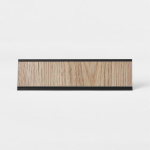 Porte-nom Pour Bureau Regard de grain en bois de chêne