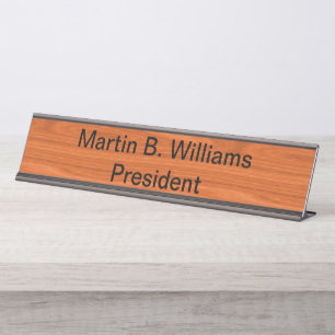 Porte-nom Pour Bureau Regard du bois de personnel administratif de
