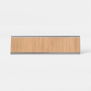 Porte-nom Pour Bureau Regard du bois en bambou naturel de grain