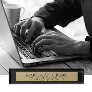 Porte-nom Pour Bureau REGARDE ! Plaque de nom de la Retraite la plus heu