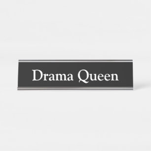 Porte-nom Pour Bureau Reine de drame,