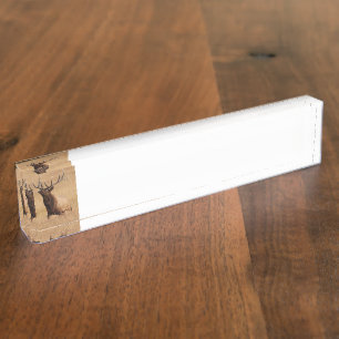 Porte-nom Pour Bureau remplissage d'élans