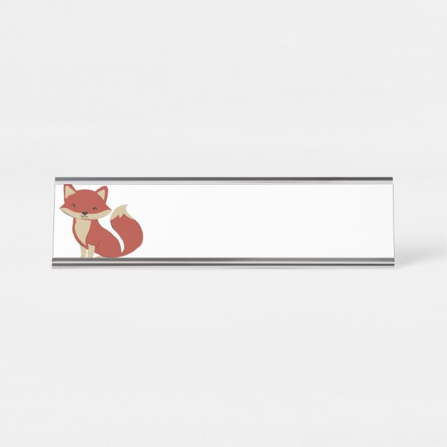 Porte-nom Pour Bureau Renard (Devant)