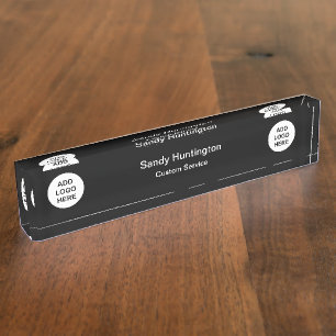 Porte-nom Pour Bureau Représentant du service client avec Modèle de lo