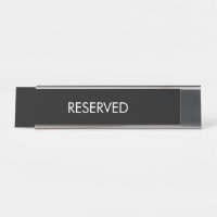 Réservé noir blanc nom personnalisé texte élégant