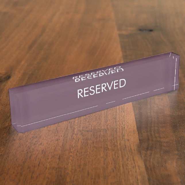 Porte-nom Pour Bureau Réservé, personnaliser, modifier le nom texte eggp (Taille)