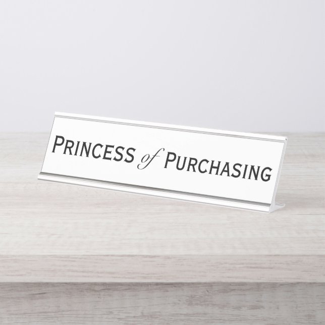Porte-nom Pour Bureau Responsable des achats Princess Woman  (Devant)