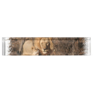 Porte-nom Pour Bureau Roi de la jungle