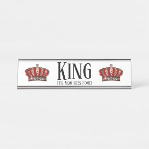 Porte-nom Pour Bureau "Roi" ("TIL Mom Rentre chez nous")
