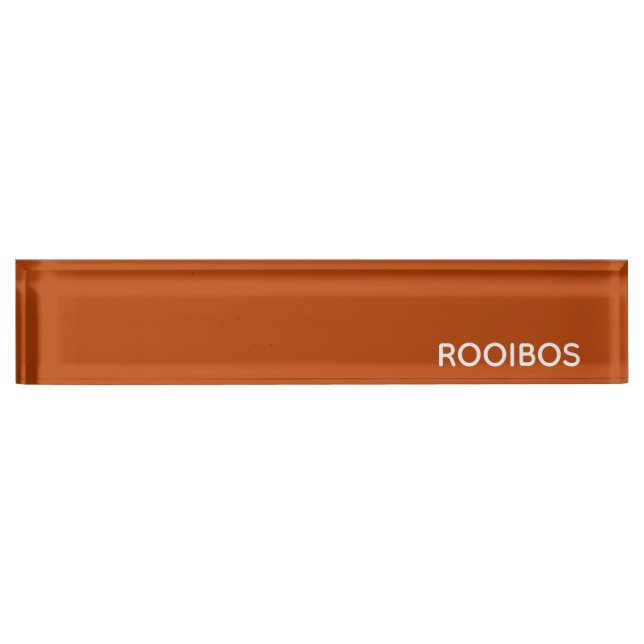 Porte-nom Pour Bureau Rooibos rouge brun nom (Devant)