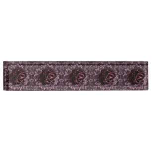 Porte-nom Pour Bureau Rose Mandala