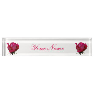 Porte-nom Pour Bureau rose rouge Thunder_Cove