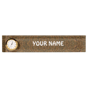 Porte-nom Pour Bureau Rouages Steampunk industriel vintage