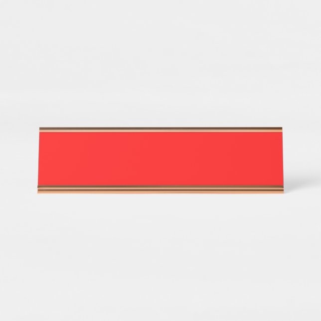 Porte-nom Pour Bureau Rouge (Devant)