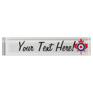 Porte-nom Pour Bureau Roundel Feuille d'érable personnalisée Mod CANADA